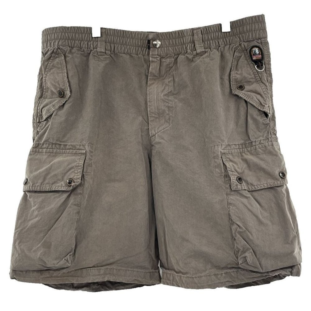 Parajumpers Men's Cargo Bermuda Shorts XL Gray Drawstring Waist 38" Waist